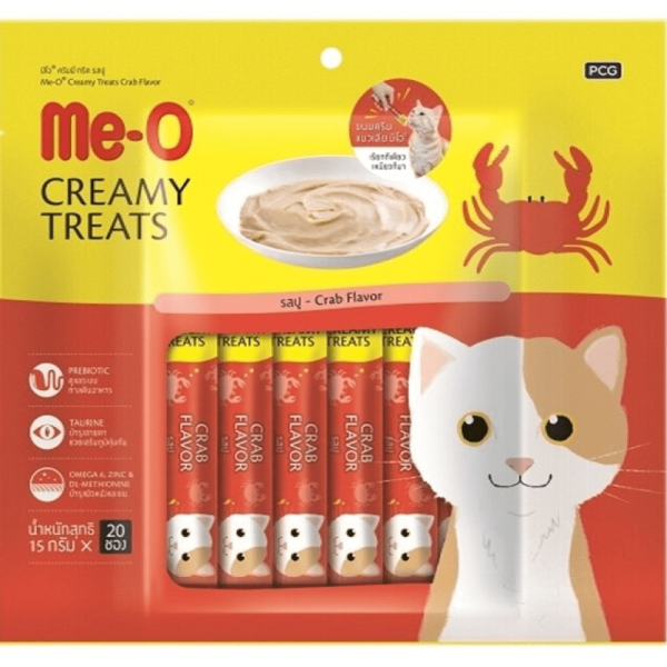 Me O Creamy Crab and INABA Churu Tuna with Chicken Creamy Cat Treats (2+2) Online now