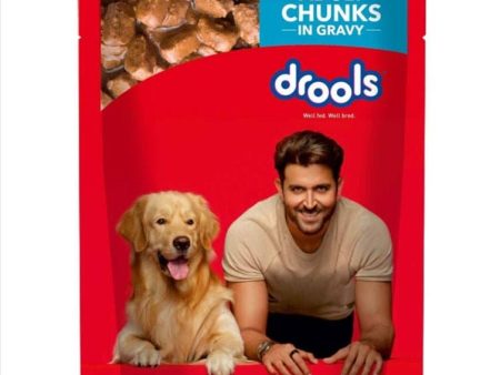 Drools Real Chicken & Chicken Liver Chunks in Gravy Adult Dog Wet Food (150g) Online now