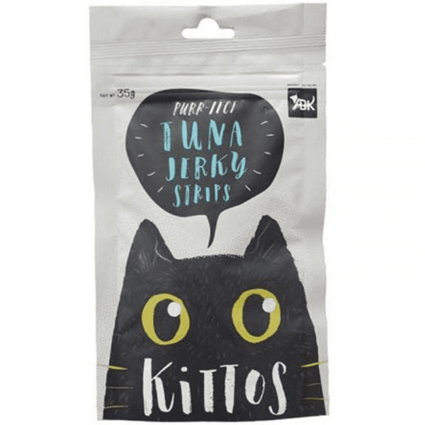 Kittos Purr Fect Tuna Jerky Strips and Salmon Rings Cat Treats Combo Fashion