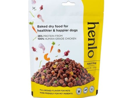 Henlo Chicken & Vegetable Baked Dry Food for Adult Dogs (100g) For Cheap