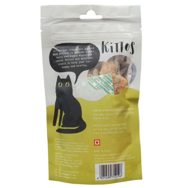 Kittos Purr Fect Sunfish Chicken and Twirls and Chicken Jerky Strips Cat Treats Combo Online Sale