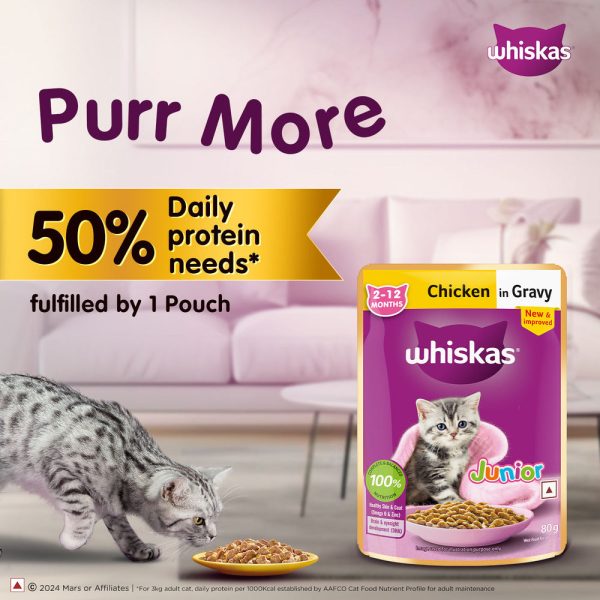 Whiskas Tuna in Jelly and Chicken in Gravy Meal Kitten Cat Wet Food Combo Supply