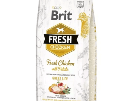 Brit Fresh Chicken with Potato Great Life Adult Dog Dry Food For Sale