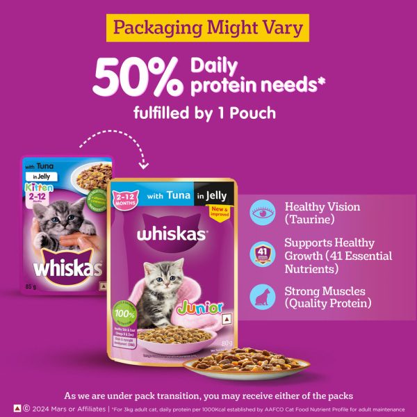 Whiskas Tuna in Jelly and Chicken in Gravy Meal Kitten Cat Wet Food Combo Supply