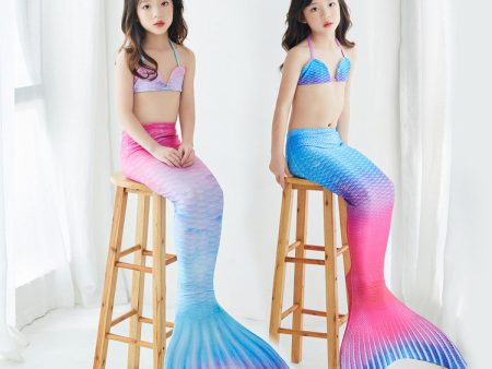 Wholesale Kids Mermaid Tail Polyester Swimwear Set Of 2 Hot on Sale