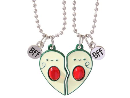 Wholesale Alloy Best Friend Heart Avocado Pendant Necklace on Sale