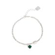 Wholesale 925 Sterling Silver Green Diamond Pendant Pearl Bracelet Online Hot Sale