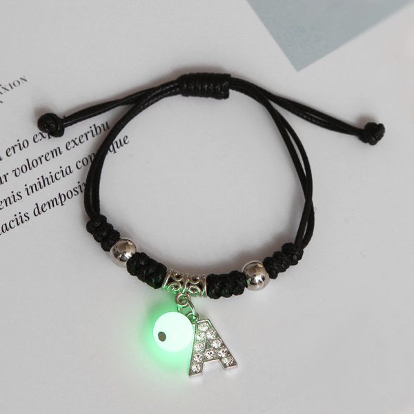 Wholesale Alloy English Alphabet Luminous Bracelet Cheap