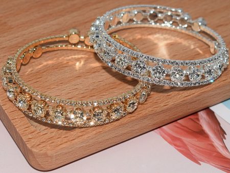 Wholesale Full Diamond Crystal Rhinestone Open Bracelet Online now