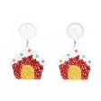 Wholesale Christmas Christmas House Acrylic Earrings For Cheap