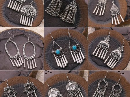 Wholesale Yunnan Miaofeng Tibetan Silver Copper Earrings Online Sale