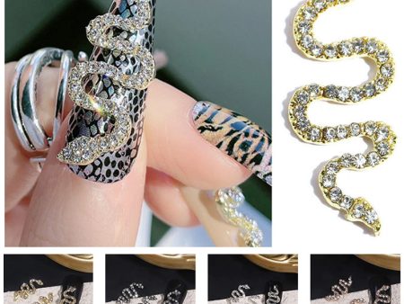 Wholesale Alloy Snake Retro Metal Diamond Diy Nail Decoration Package 10 Sale