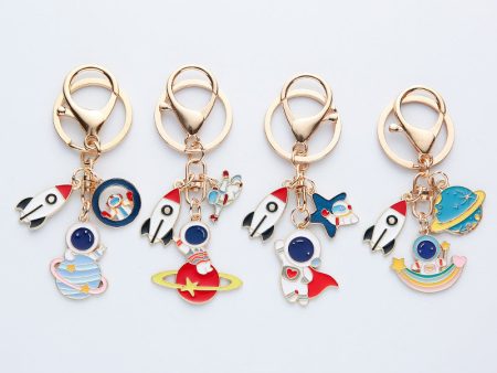 Wholesale Zinc Alloy Astronaut Rocket Star Car Creative Keychain For Discount