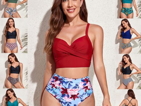 Wholesale Split High Waist Polyester Swimwear Discount