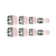 Wholesale Plastic Bare Powder Black and White Lines Footwear Wear Manicure Hot on Sale