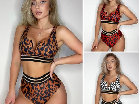 Wholesale Leopard Print Polyester Swimwear on Sale