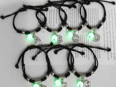 Wholesale Alloy English Alphabet Luminous Bracelet Cheap