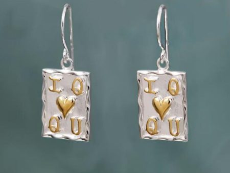 Wholesale Vintage Oil Dripping Poker Alloy Earrings Online