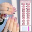 Wholesale Black Edge French Nude Nail Stickers Hot on Sale