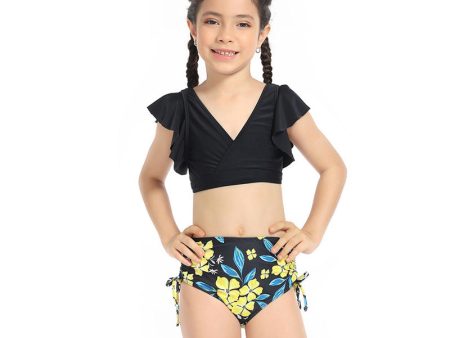 Wholesale Two Piece Polyester Kids Swimwear Discount