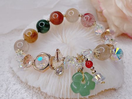 Wholesale Vintage Flower Crystal Beaded Bracelet Fashion