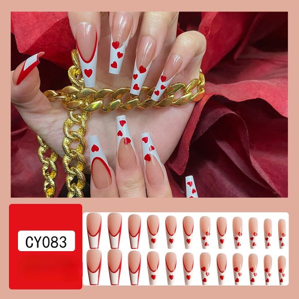 Wholesale Plastic Red and White Love Manicure Online