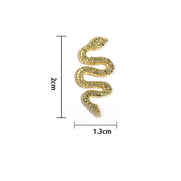 Wholesale Alloy Snake Retro Metal Diamond Diy Nail Decoration Package 10 Sale