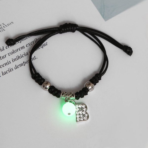 Wholesale Alloy English Alphabet Luminous Bracelet Cheap