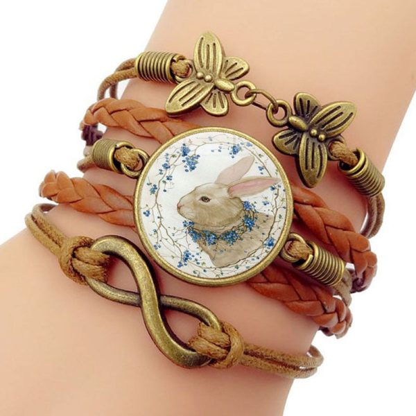 Wholesale Alloy Easter Bunny Butterfly Figure 8 Combination Bracelet Hot on Sale