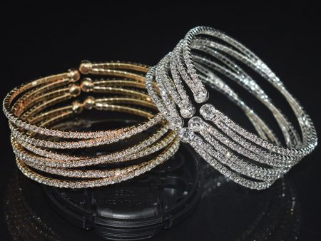 Wholesale Crystal Rhinestone Layered Bracelet Set Sale