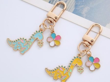 Wholesale Zinc Alloy Colorful Dinosaur Creative Keychain Online Sale