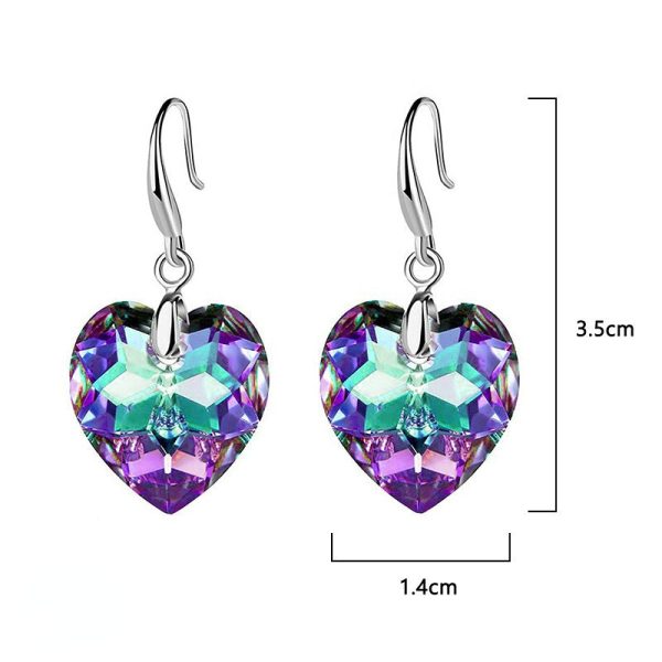 Wholesale Ocean Star Heart Glass Earrings on Sale