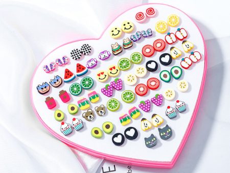 Wholesale 36 Pairs Box Soft Clay Ear Studs Set Hot on Sale