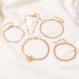 Wholesale Diamond Set Alloy Bracelet Set of 5 Sale