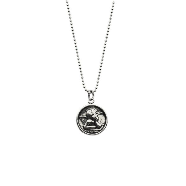 Wholesale Guardian Angel 925 Sterling Silver Clavicle Necklace Online Sale