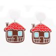 Wholesale Christmas Christmas House Acrylic Earrings For Cheap