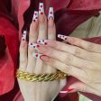 Wholesale Plastic Red and White Love Manicure Online