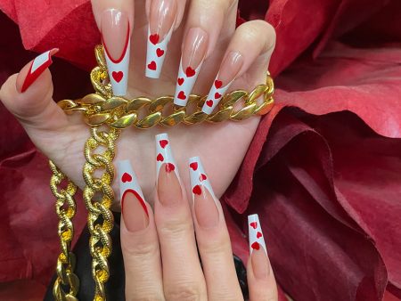 Wholesale Plastic Red and White Love Manicure Online