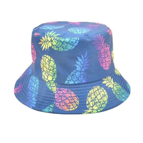 Wholesale Polyester Colorful Pineapple Printed Bucket Hat For Cheap