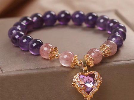 Wholesale of Heart of the Sea Amethyst Beaded Bracelet Online Hot Sale