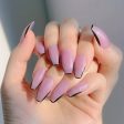 Wholesale Black Edge French Nude Nail Stickers Hot on Sale