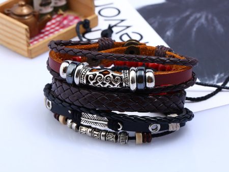 Wholesale Vintage Beaded Leather Bracelet Supply