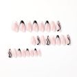 Wholesale Black and White Mandarin Duck French Manicure Glue Fashion