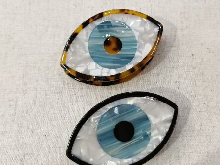 Wholesale Big Eyes Medium Acetate Hair Clips Hot on Sale