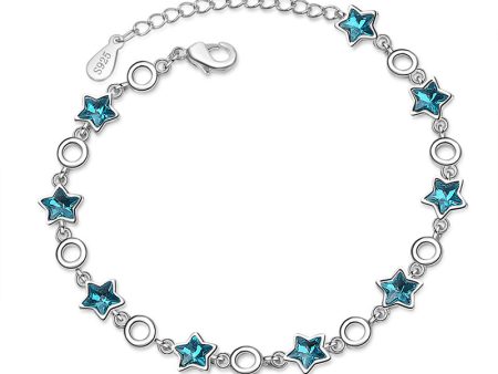 Wholesale Bracelet Crystal Bracelet Women Simple Blue Pentagon OLY-BT-XZS002 Discount