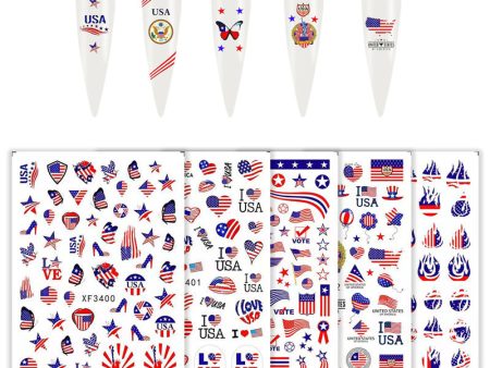 Wholesale Independence Day National Day Nail Sticker Set For Discount