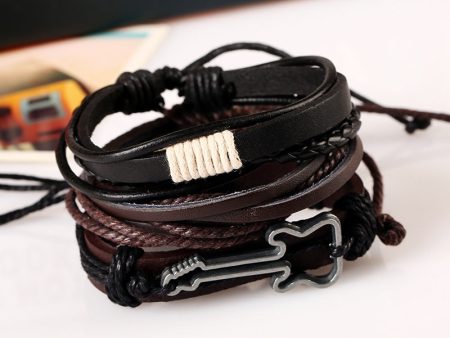 Wholesale Vintage Woven Leather Bracelet on Sale