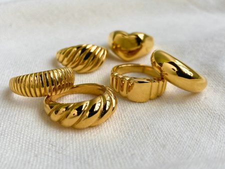 Wholesale 18K Gold Plated Stainless Steel Rings For Discount