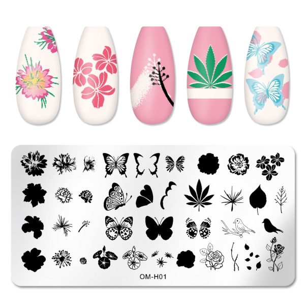 Wholesale Nail Stickers Stainless Steel Stamping Stencils Supply