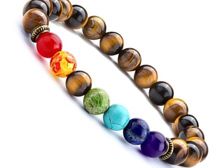 Wholesale Beaded Colorful Agate Volcanic Stone Bracelets Hot on Sale